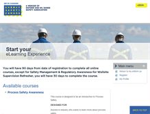 Tablet Screenshot of elearning.enform.ca